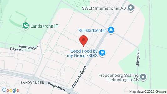 Lägenheter att hyra i Landskrona - kort over placeringen