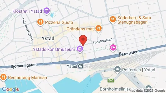 Lägenheter till salu i Ystad - kort over placeringen