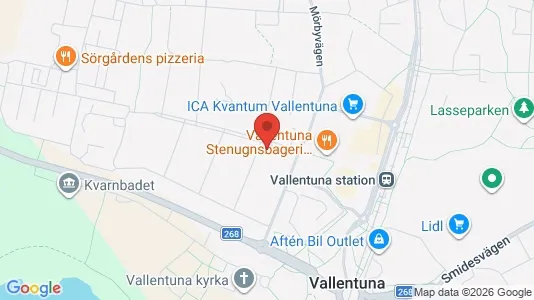 Bostadsrätter till salu i Vallentuna - kort over placeringen