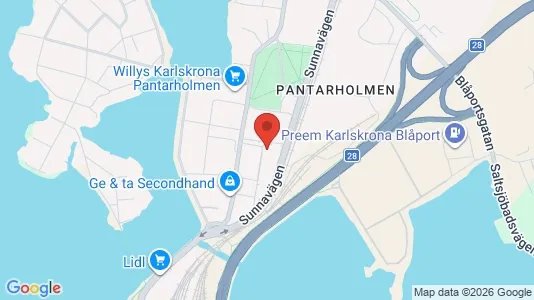 Lägenheter till salu i Karlskrona - kort over placeringen