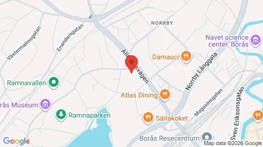 Lägenheter till salu i Borås - kort over placeringen