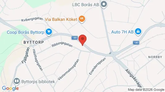 Lägenheter till salu i Borås - kort over placeringen