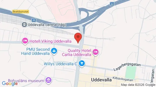 Bostadsrätter till salu i Uddevalla - kort over placeringen