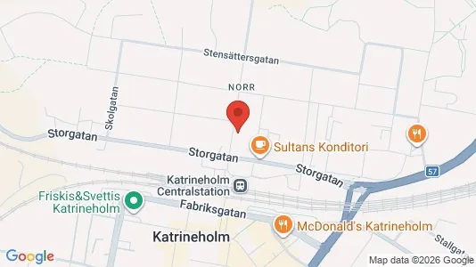 Bostadsrätter till salu i Katrineholm - kort over placeringen