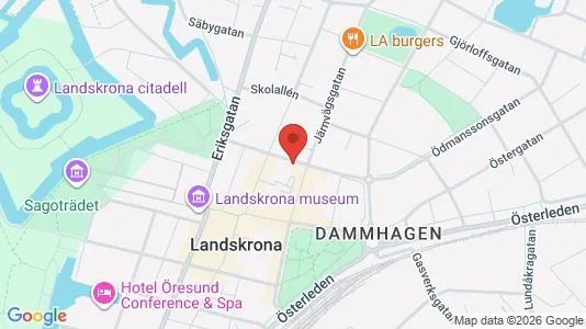 Lägenheter att hyra i Landskrona - kort over placeringen