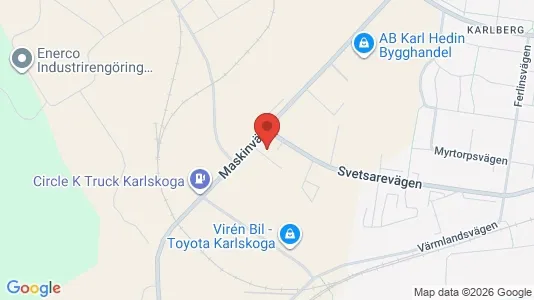 Lägenheter till salu i Karlskoga - kort over placeringen