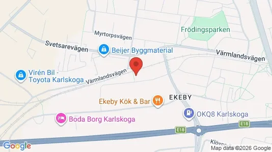 Bostadsrätter till salu i Karlskoga - kort over placeringen