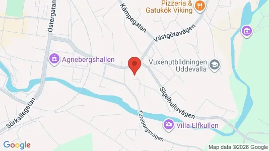 Bostadsrätter till salu i Uddevalla - kort over placeringen