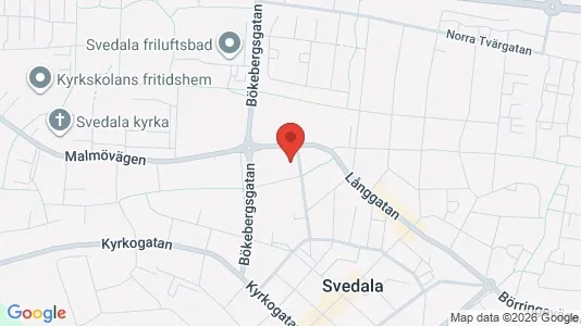 Bostadsrätter till salu i Svedala - kort over placeringen
