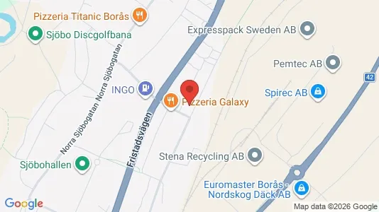 Lägenheter till salu i Borås - kort over placeringen