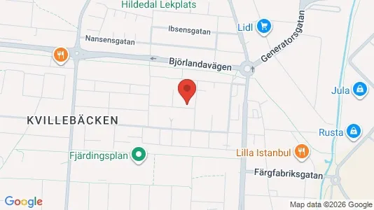 Lägenheter till salu i Lundby - kort over placeringen