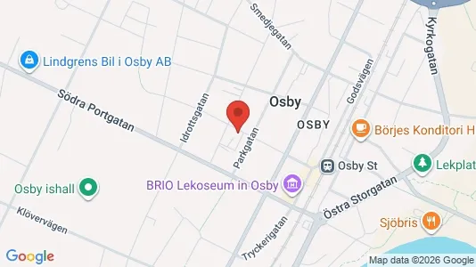 Bostadsrätter till salu i Osby - kort over placeringen