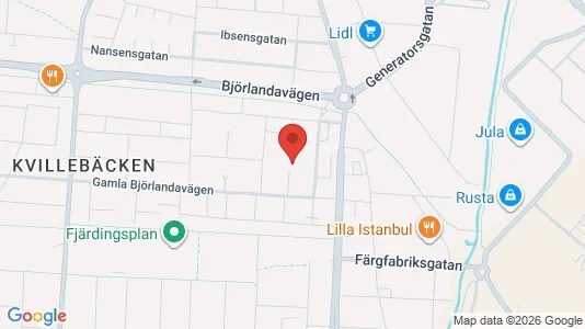 Lägenheter till salu i Lundby - kort over placeringen