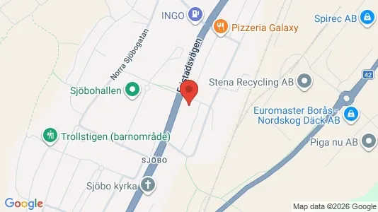 Bostadsrätter till salu i Sjöbo - kort over placeringen