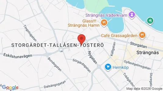 Lägenheter att hyra i Strängnäs - kort over placeringen