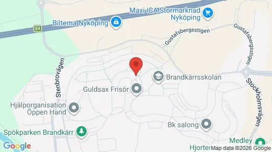 Lägenheter att hyra i Nyköping - kort over placeringen