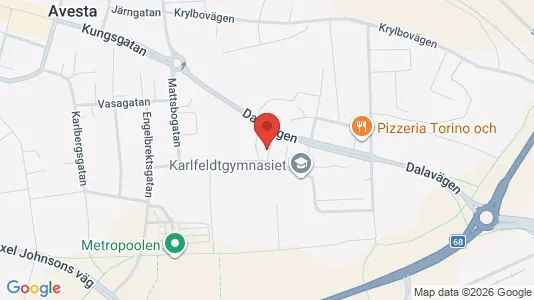 Bostadsrätter till salu i Avesta - kort over placeringen