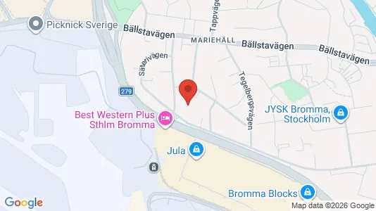 Lägenheter till salu i Västerort - kort over placeringen