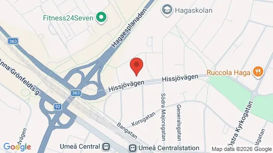 Lägenheter till salu i Umeå - kort over placeringen