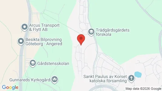 Lägenheter till salu i Angered - kort over placeringen