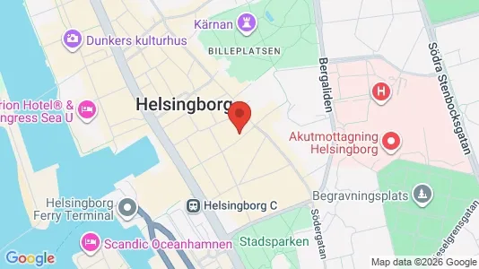 Lägenheter till salu i Helsingborg - kort over placeringen