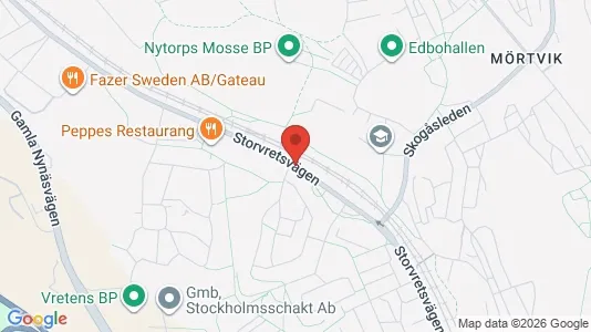 Rum att hyra i Huddinge - kort over placeringen