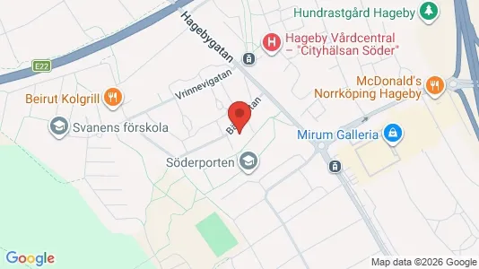 Lägenheter att hyra i Norrköping - kort over placeringen