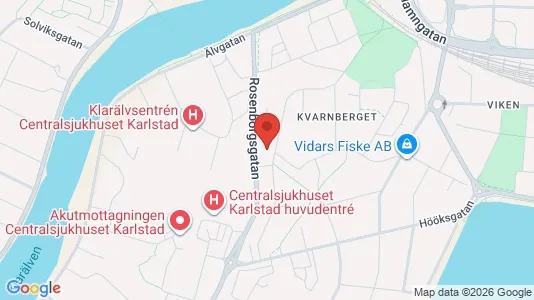 Bostadsrätter till salu i Karlstad - kort over placeringen