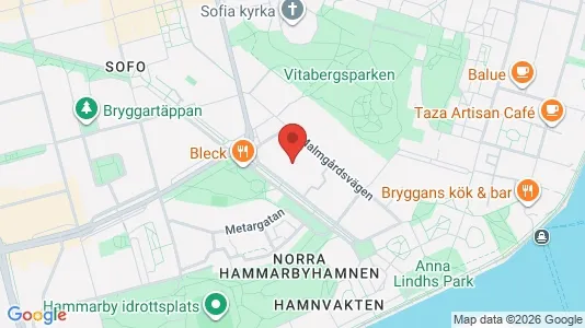 Bostadsrätter till salu i Södermalm - kort over placeringen