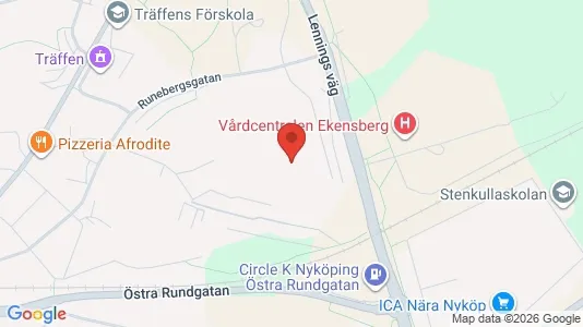 Lägenheter att hyra i Nyköping - kort over placeringen