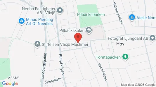 Bostadsrätter till salu i Växjö - kort over placeringen