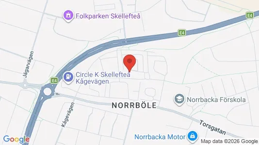 Lägenheter till salu i Skellefteå - kort over placeringen