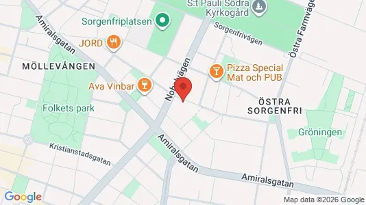 Lägenheter till salu i Malmö Centrum - kort over placeringen