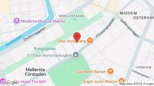 Lägenheter till salu i Malmö Centrum - kort over placeringen
