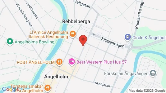 Lägenheter att hyra i Ängelholm - kort over placeringen