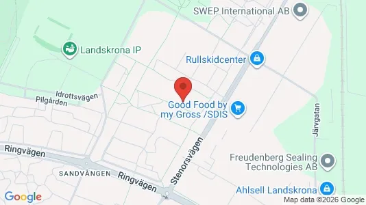 Lägenheter att hyra i Landskrona - kort over placeringen