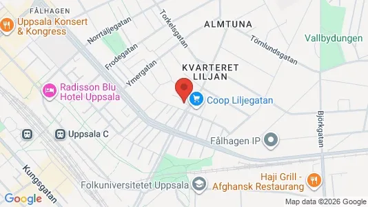 Lägenheter till salu i Uppsala - kort over placeringen