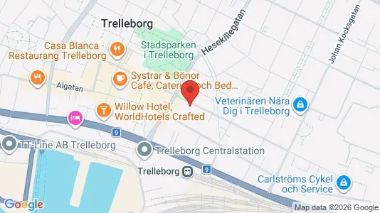Lägenheter att hyra i Trelleborg - kort over placeringen