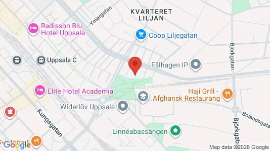 Lägenheter till salu i Uppsala - kort over placeringen