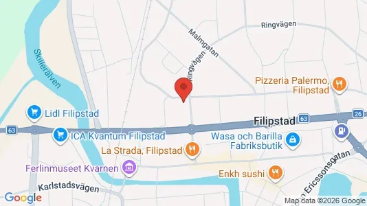Lägenheter till salu i Filipstad - kort over placeringen