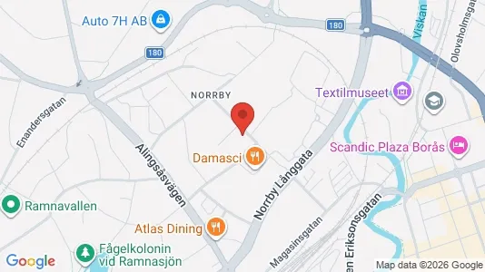 Lägenheter till salu i Borås - kort over placeringen