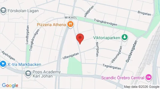 Lägenheter till salu i Örebro - kort over placeringen