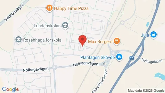 Lägenheter till salu i Skövde - kort over placeringen