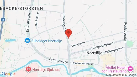 Lägenheter till salu i Norrtälje - kort over placeringen
