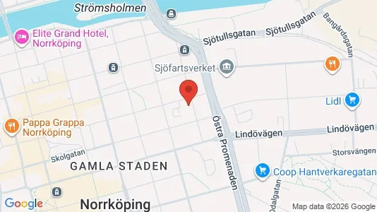 Lägenheter till salu i Norrköping - kort over placeringen