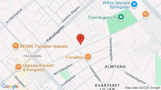 Lägenheter till salu i Uppsala - kort over placeringen