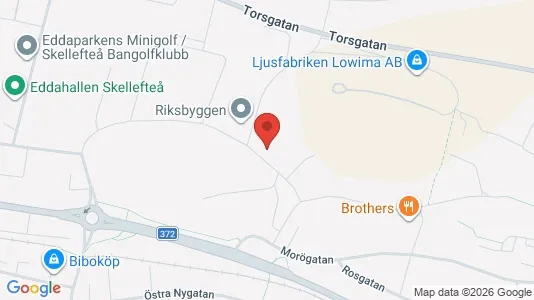 Lägenheter till salu i Skellefteå - kort over placeringen