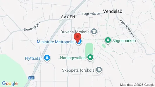 Lägenheter till salu i Haninge - kort over placeringen