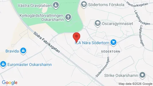 Lägenheter till salu i Oskarshamn - kort over placeringen