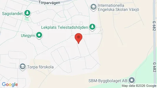 Lägenheter till salu i Växjö - kort over placeringen